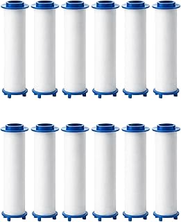 12 PCS Ion Drops Shower Head Filters, 3.3Inch Filtered Shower Head Replacements, Universal Fit for Most Showerheads, Showerhead with Filter for Detachable