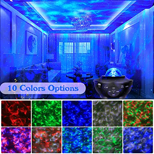 Star Projector,Visason 3 In 1 Galaxy Night Light Projector With Remote Control,Music Speaker&Timer, Starry Light Projector For Bedroom/Party/Home Decor, Starry Projector For Kids & Adults #TOP1