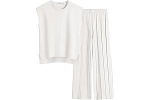 ANRABESS 2024 White Two Piece Outfits for Women