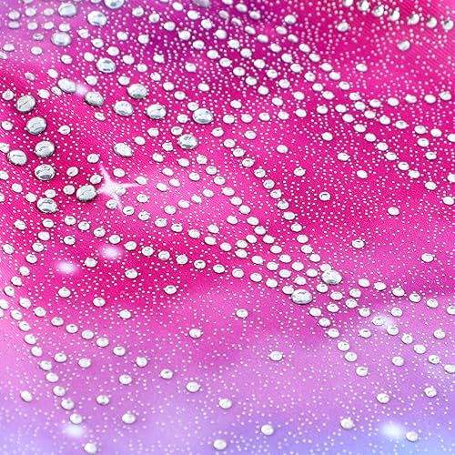 Image of EQSJIU Gymnastics Leotards for Girls Kids Rainbow Mosaic Mermaid Butterfly Stars Leopard Galaxy Tie Dye Cosmos Leopard