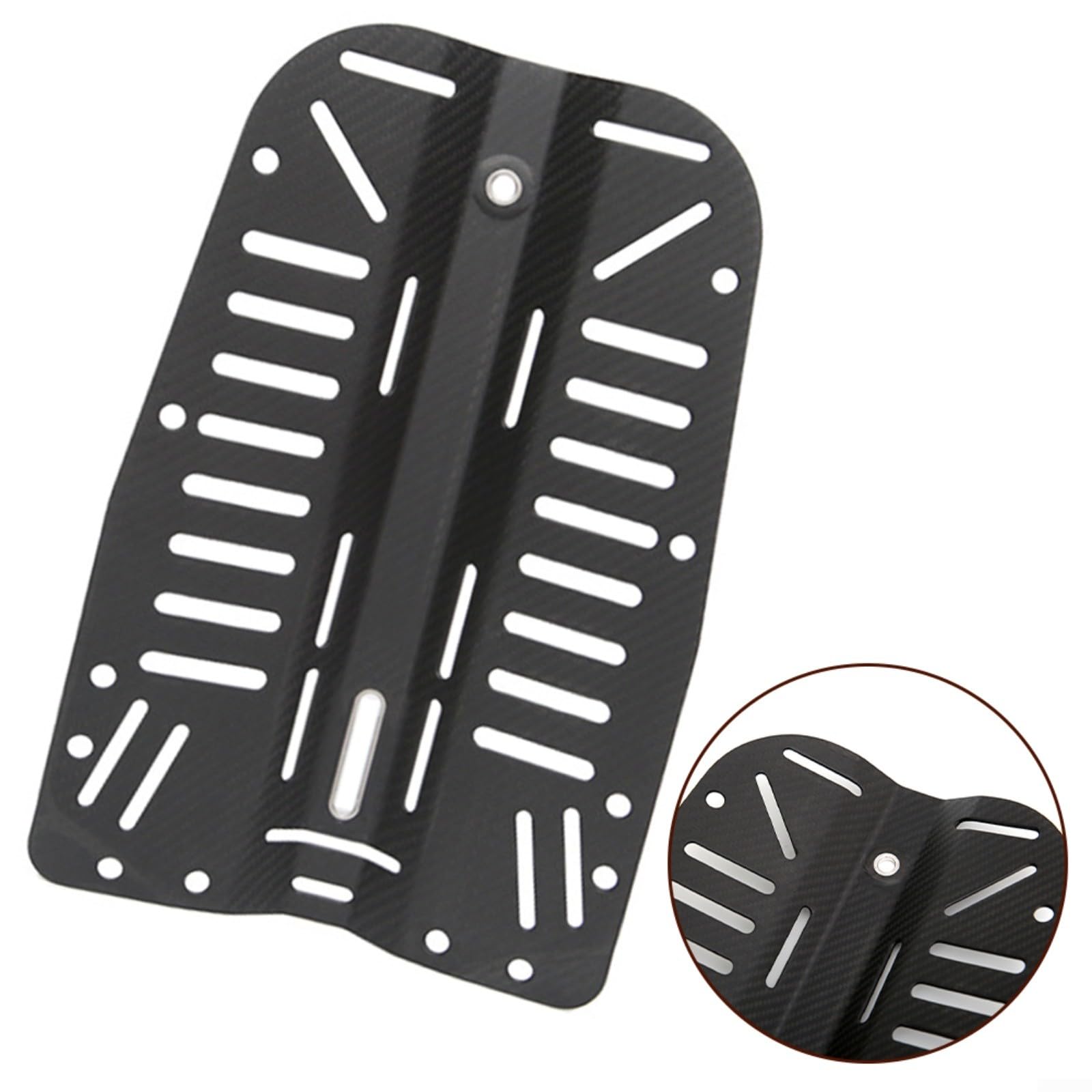 Técnico Buceo Fibra de Carbono Backplate 30x40 cm Sistema de transporte duro para tanque individual y equipo de buceo
