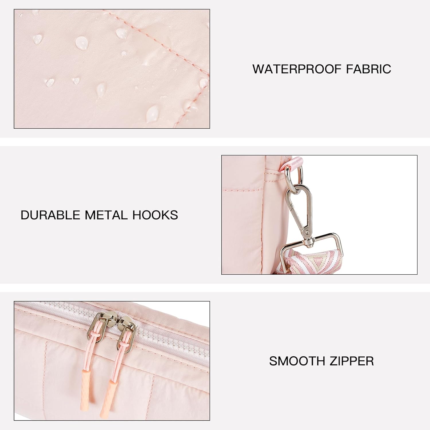 Telena Crossbody Bags for Women Cross Body Purse with Guitar Strap Lightweight Puffer Shoulder Bag for Travel - Image 5