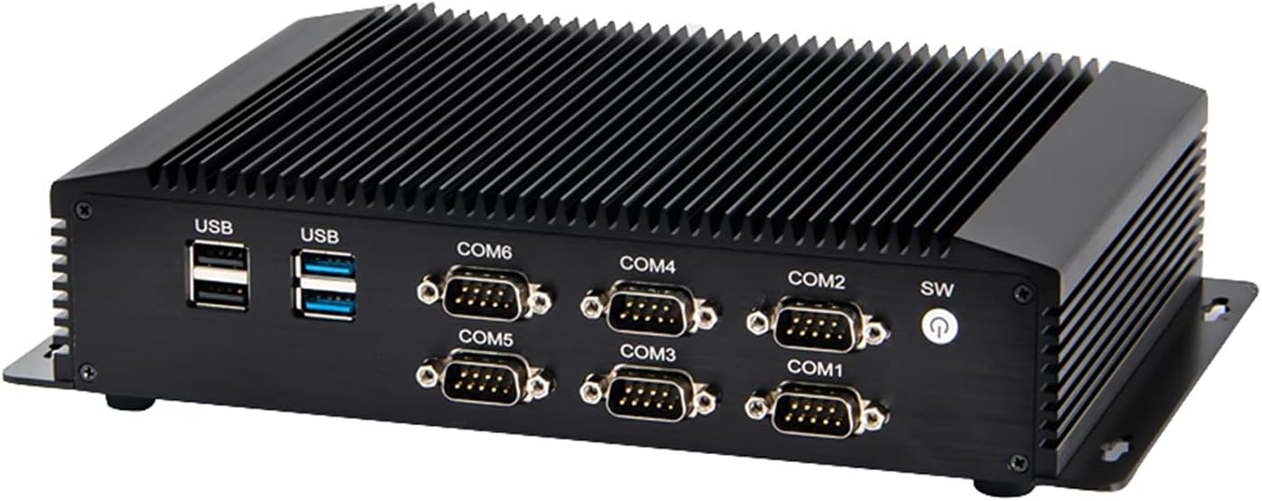 KINGDEL Fanless Mini PC, i7 CPU, 8GB RAM 128GB SSD HD Graphics 4400:3200x2000, 6xCOM, 4xUSB 3.0, 2xLAN, GPIO, LPT, HD Port, VGA