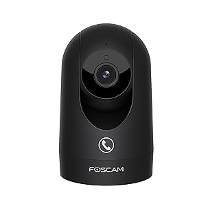 Cámara IP WiFi motorizada de 8MP para Interiores con Seguimiento automático de Personas - Foscam R8M Negra