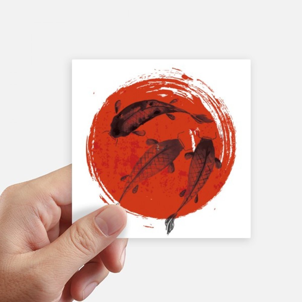 Decal carpe rouge motif abstrait animalier pour personnalisation universelle