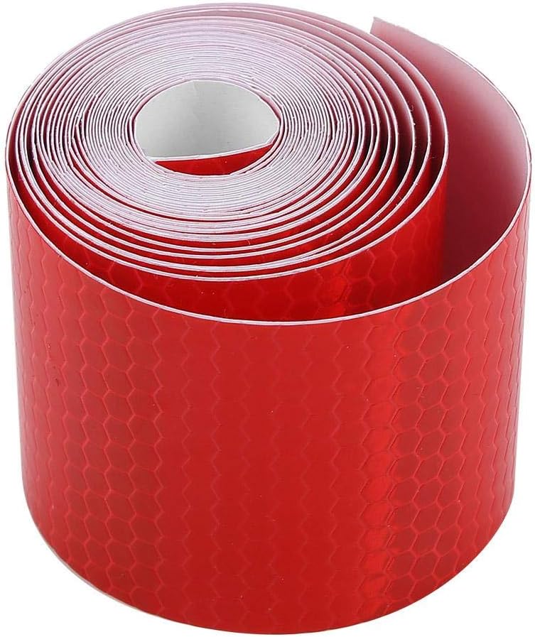 Reflective Tape, Safety Strip High Visibility Warning Sticker for Trailers Cars Bikes (Red) - Image 3