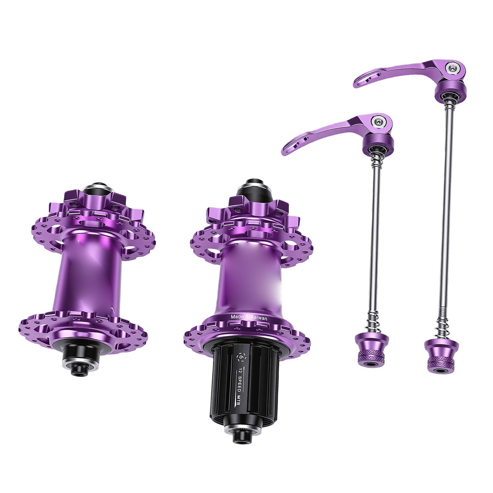 Ausla Piasta do Roweru Górskiego Piasta Koła Rowerowego ze Stopu Aluminium 120 Click 6 Zapadka HG Freehub 32 Otwory 8 do 12 Prędkości Oś Przelotowa z Szybkozamykaczem dla Osób Dojeżdżających Pracy