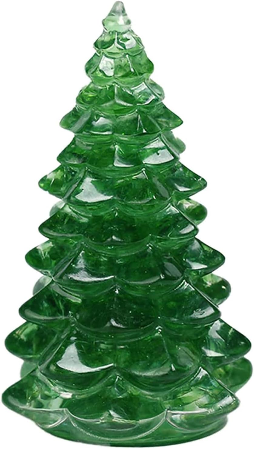 Resin Christmas Tree Figurine,Christmas Desktop Ornaments,DIY Christmas Ornaments Home Wedding Party Background Decoration Gift Christmas Tree