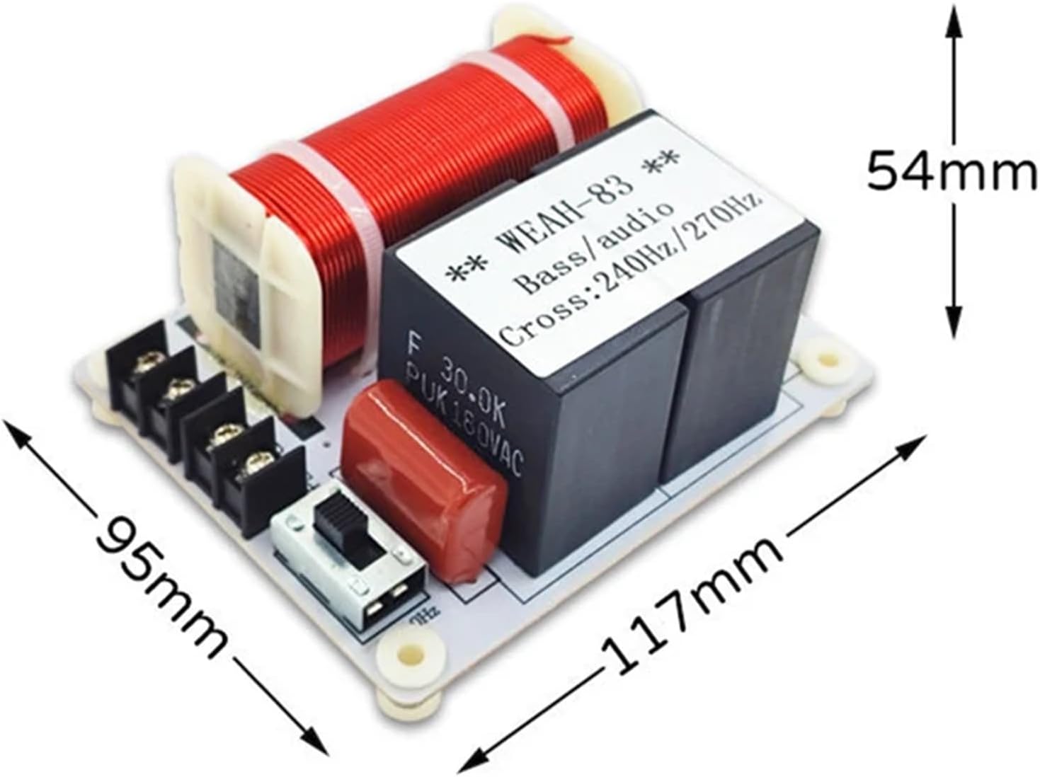 1 PCS 400W 240/270Hz Subwoofer Home Theater HiFi Bass Audio Woofer Crossover Frequency Divider