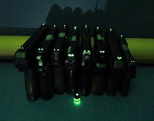 Miniatura 6 de Color rosa brillante y brillo rosa cálido. Para vistas nocturnas de pistolas. Vial de tamaño mediano de 0.2 fl oz. Luminiscencia concentrada,