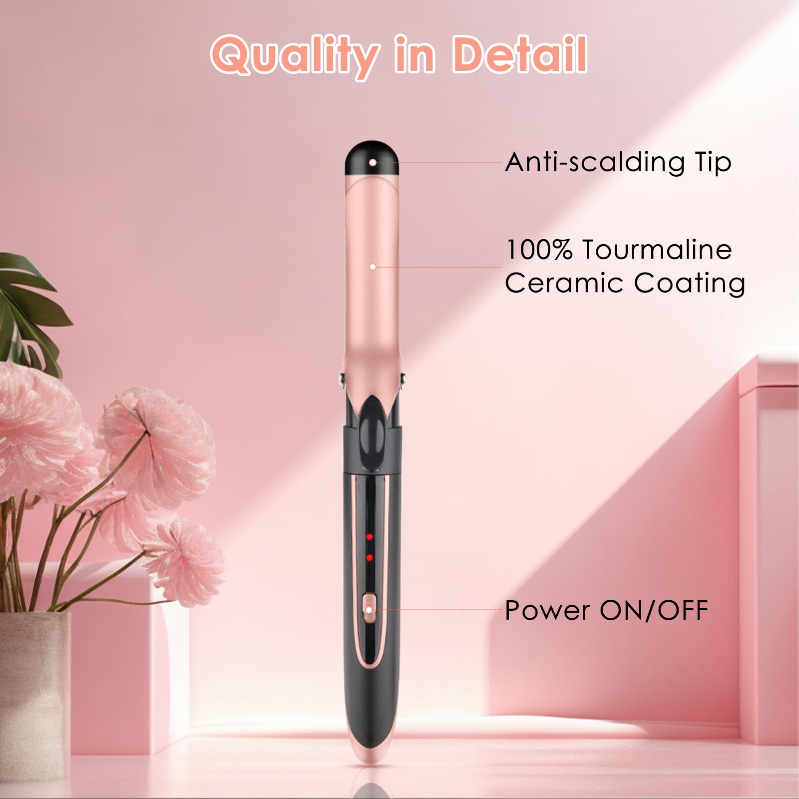 Curling Iron, Curling Iron 32 mm Wavy, Ceramic Curly Hair Barrels