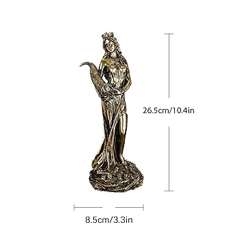 Amazon.co.jp: 幸運の女神像 8.5x8.5x26.5 cm 樹脂彫刻