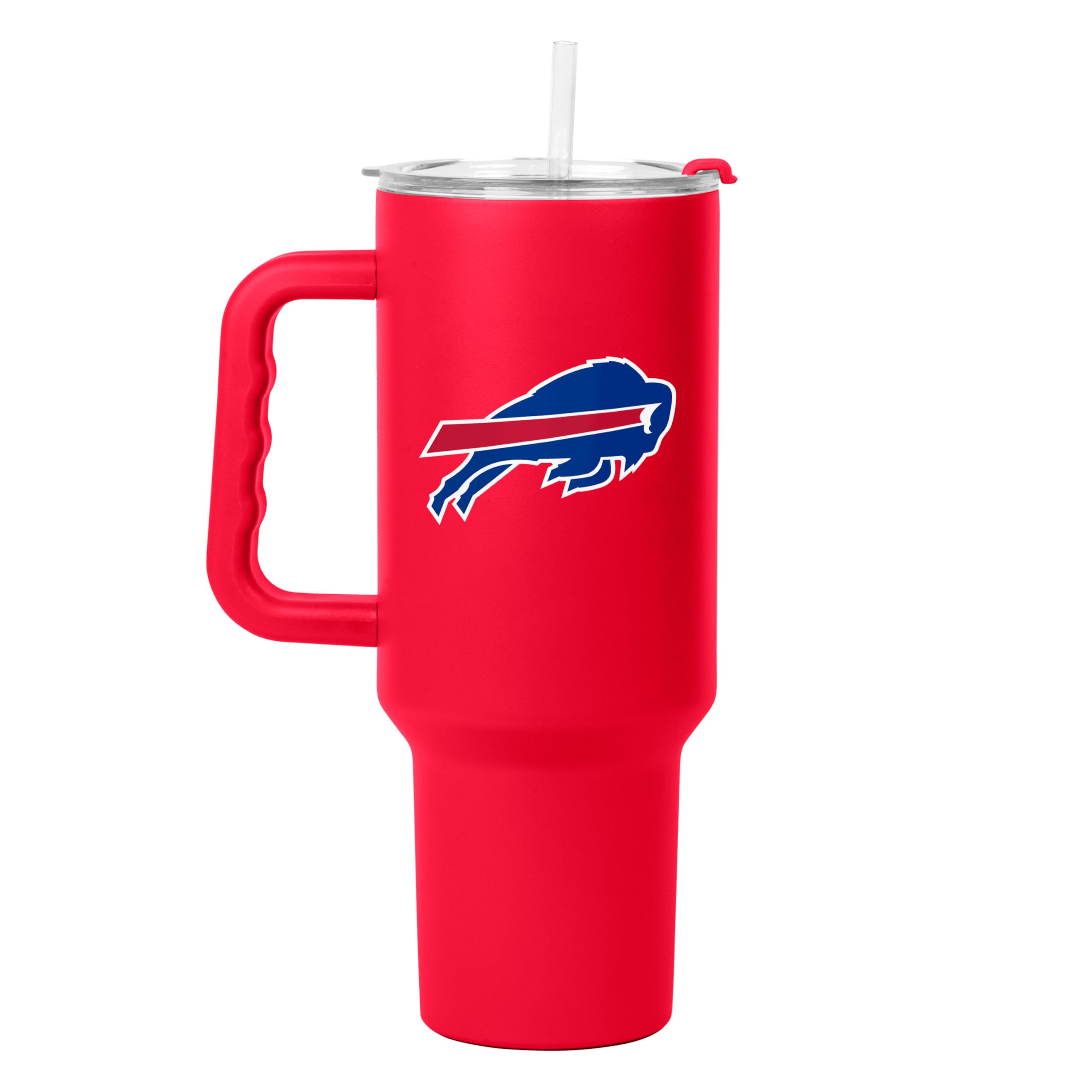 FANMATS NFL Buffalo Bills Stainless Steel 40 oz Handle Tumbler — 40 Fluid Ounces | Team Color | Straw & Lid Included