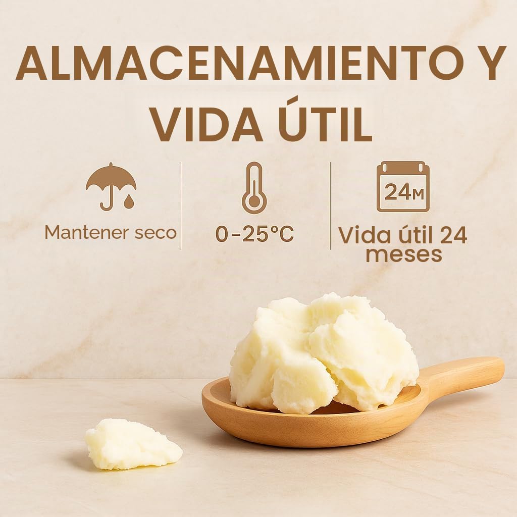 GiDeli Manteca de karité 100% pura y sin refinar, manteca de karité natural para piel, cabello y cosméticos de bricolaje, 5 kg