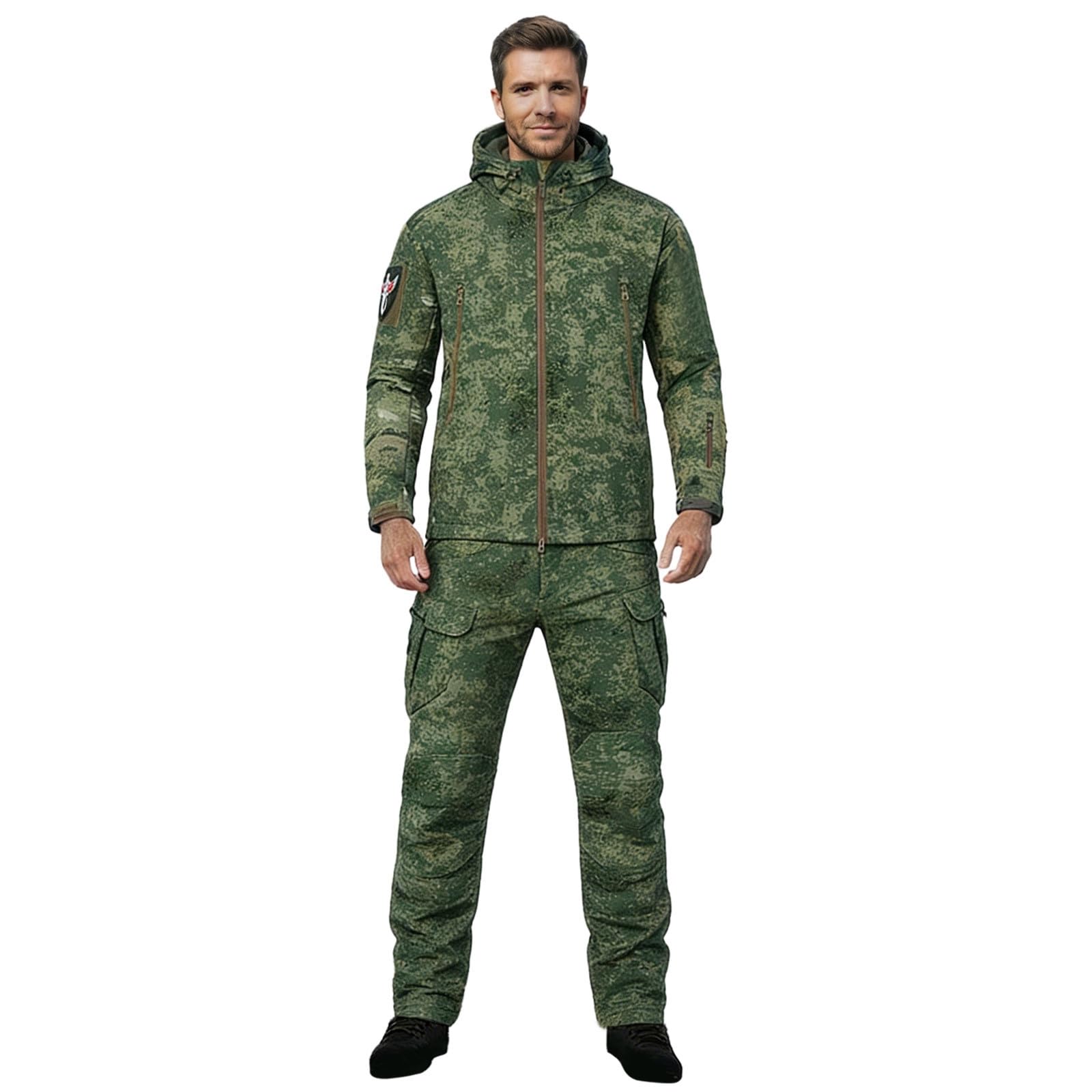 2 Teilig Herren Tactical Uniformen Militärische Armee Kampfanzug Sets Softshell Jacke Hosen Wasserdichte Jagdkleidung Arbeitsjacke Und Hose Ganzkörperanzug Outdoor Bequeme Sportanzug