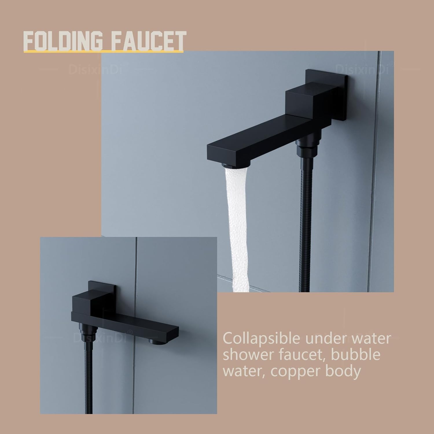 Smart Matte Black Rain LED Ceiling Shower Head With Handheld Spray, 12.5X24.5 Inch Super Large Rectangle Rainfall Shower System Fixtures Set And Body Jets For Double Bath