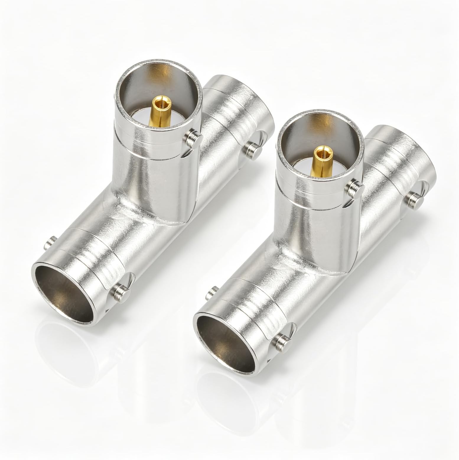 Superbat BNC Female to Dual Female SDI Splitter Connector 75 Ohm 3 Way 2Pcs