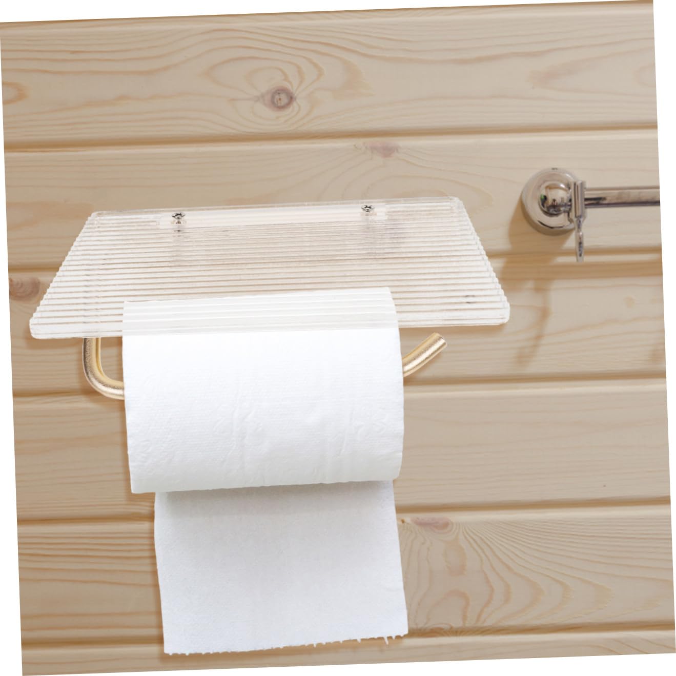 SHINEOFI 2 Piezas Portarrollos de Papel montado en la Pared Sujetador de Papel Titulares pañuelos Papel Soporte de Papel higiénico Estante de Papel higiénico montado en la Pared Planchar