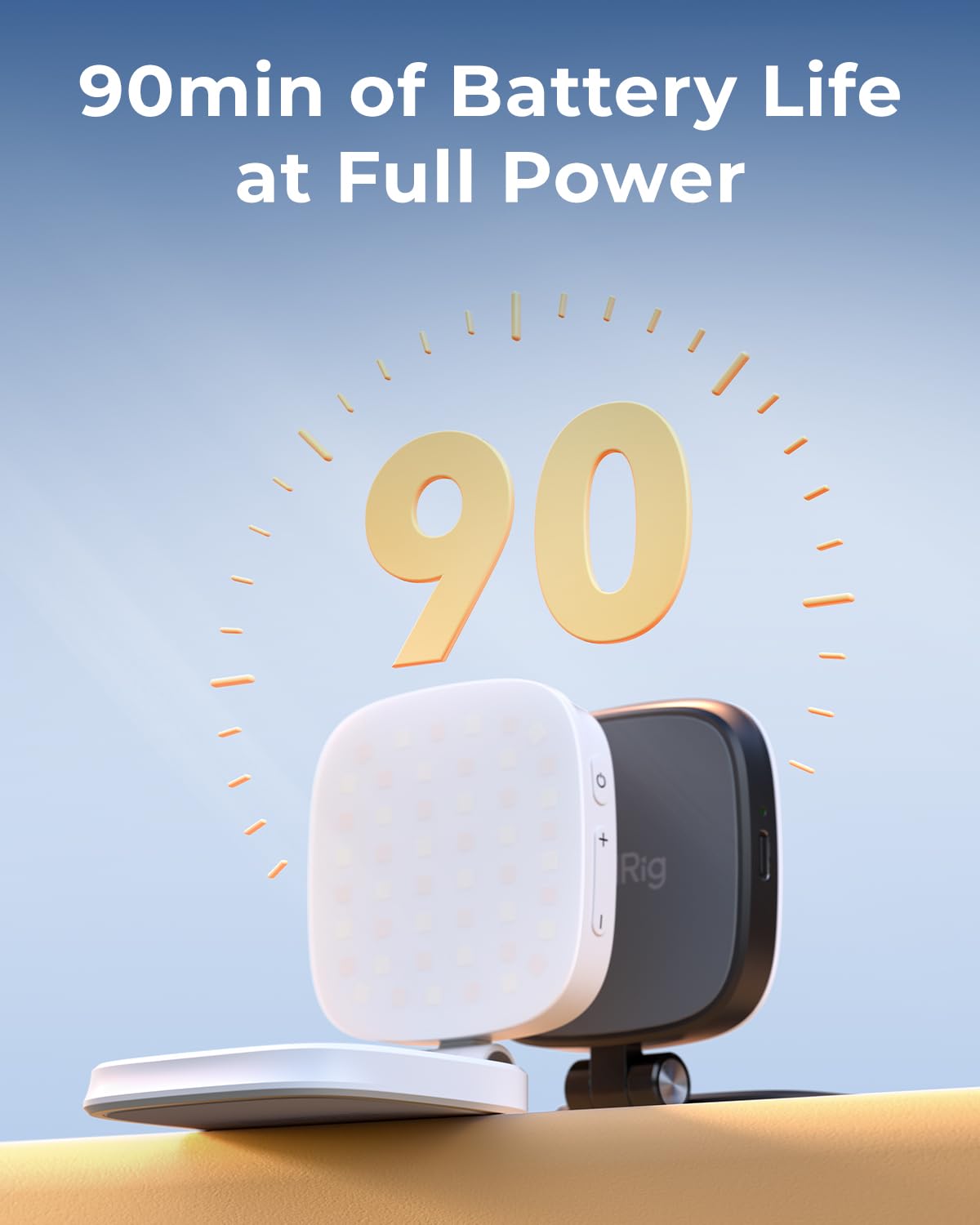 SMALLRIG Magnetic Selfie Light do iPhone'a, lampa do telefonu z lusterkiem, natychmiastowe mocowanie do MagSafe, do selfie, wideokonferencji, Vibe P48 White - 4933