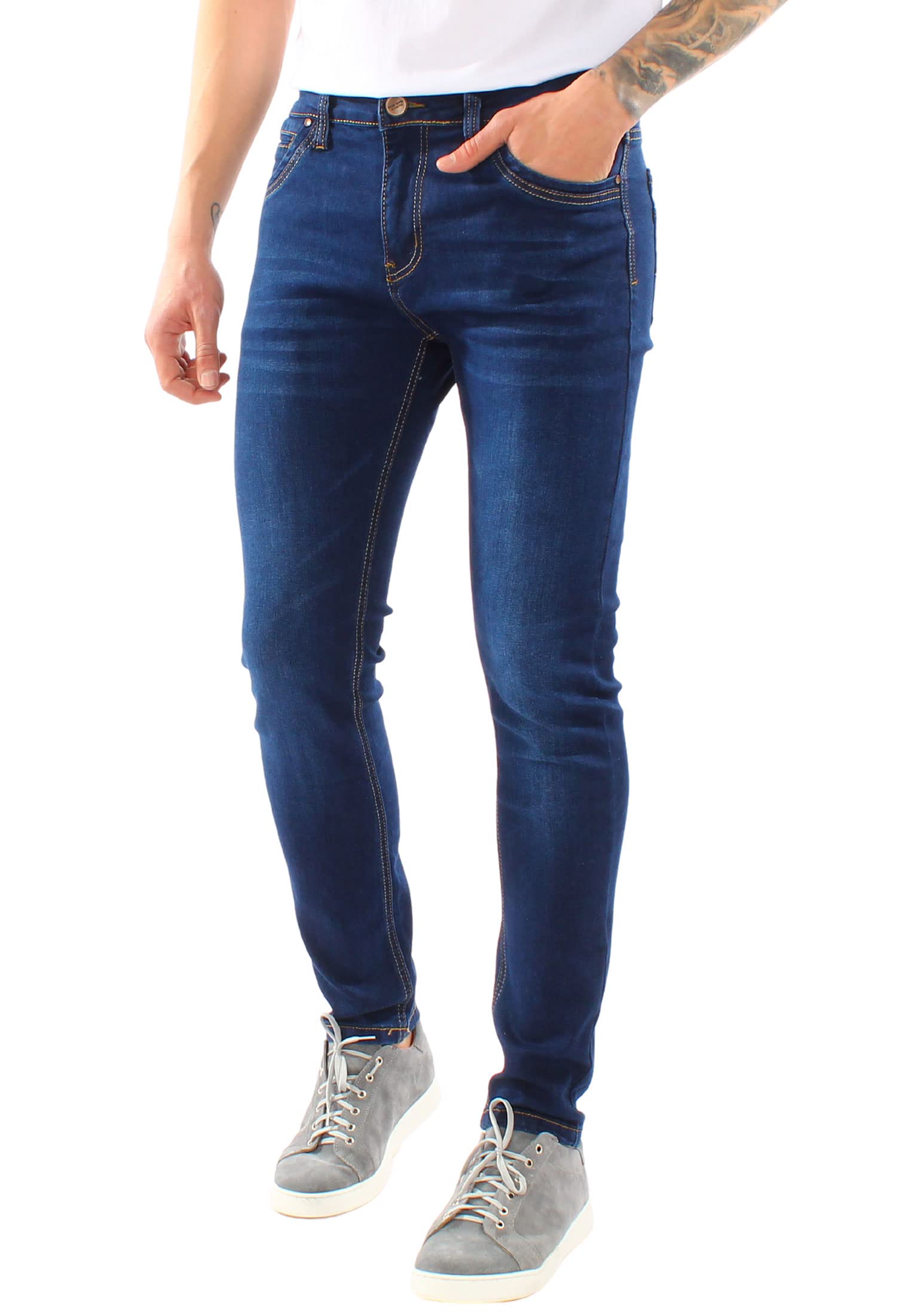 Jeans Uomo Elasticizzato Regular Fit Cinque Tasche