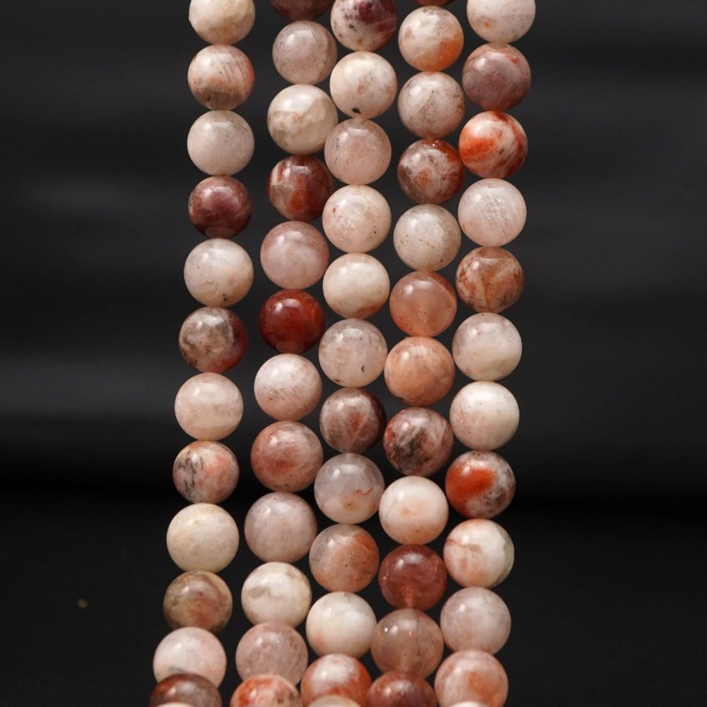 Amazon.co.jp: サンストーン 10mm 丸玉 ビーズ 連売り 約38cm ムーン