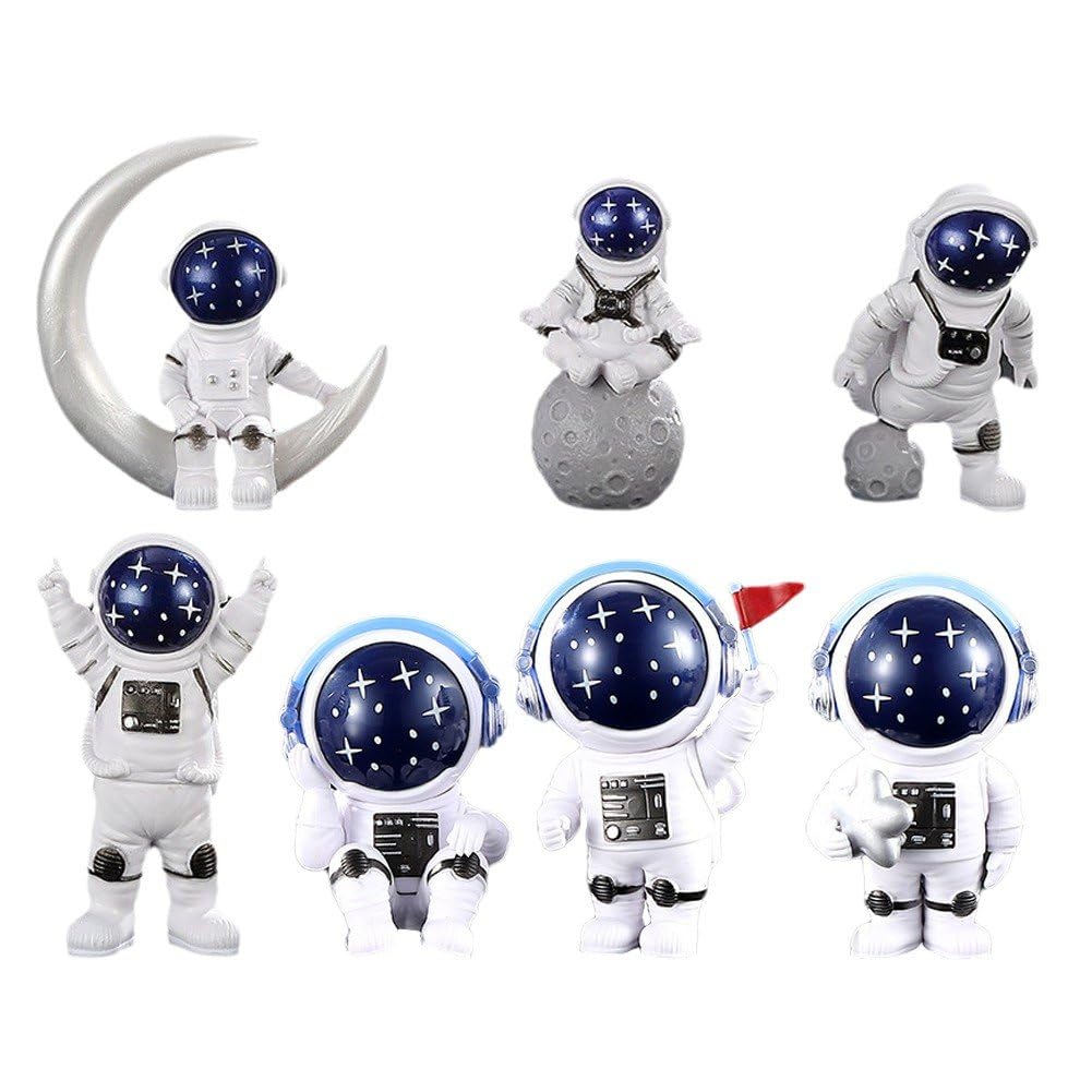 Statues d'astronaute ensemble de 7 pièces idée cadeau pour passionné espace