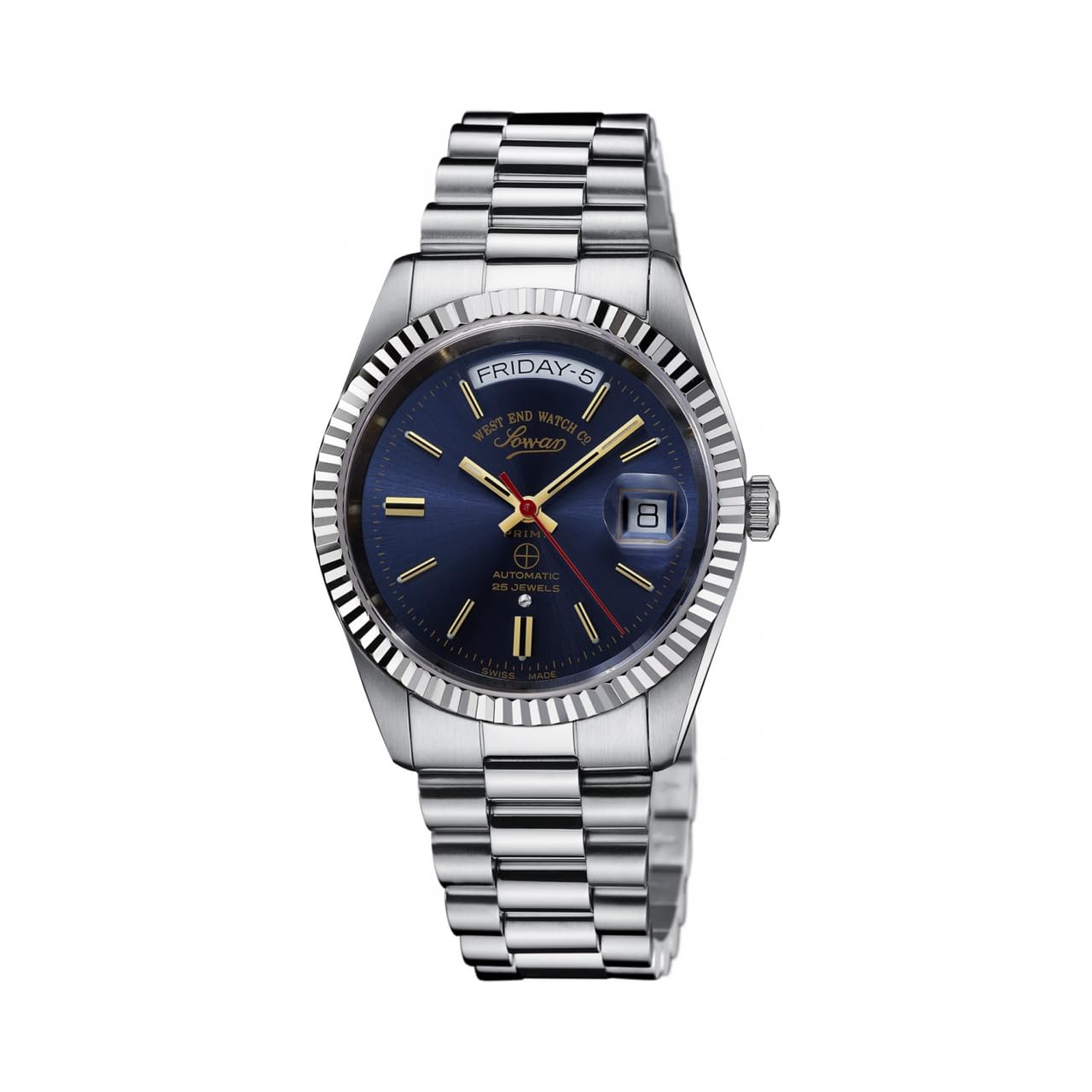 West End Watch Co. Classic Sunray Blue Dial 41mm Jubilee Bracelet