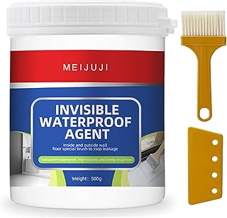 Transparent Waterproof Coating, Invisible Waterproof Leak Repair Agent for Roofs, Walls, and Garden, Water-Based Clear Sealant for Indoor & Outdoor, 17 Oz/500g