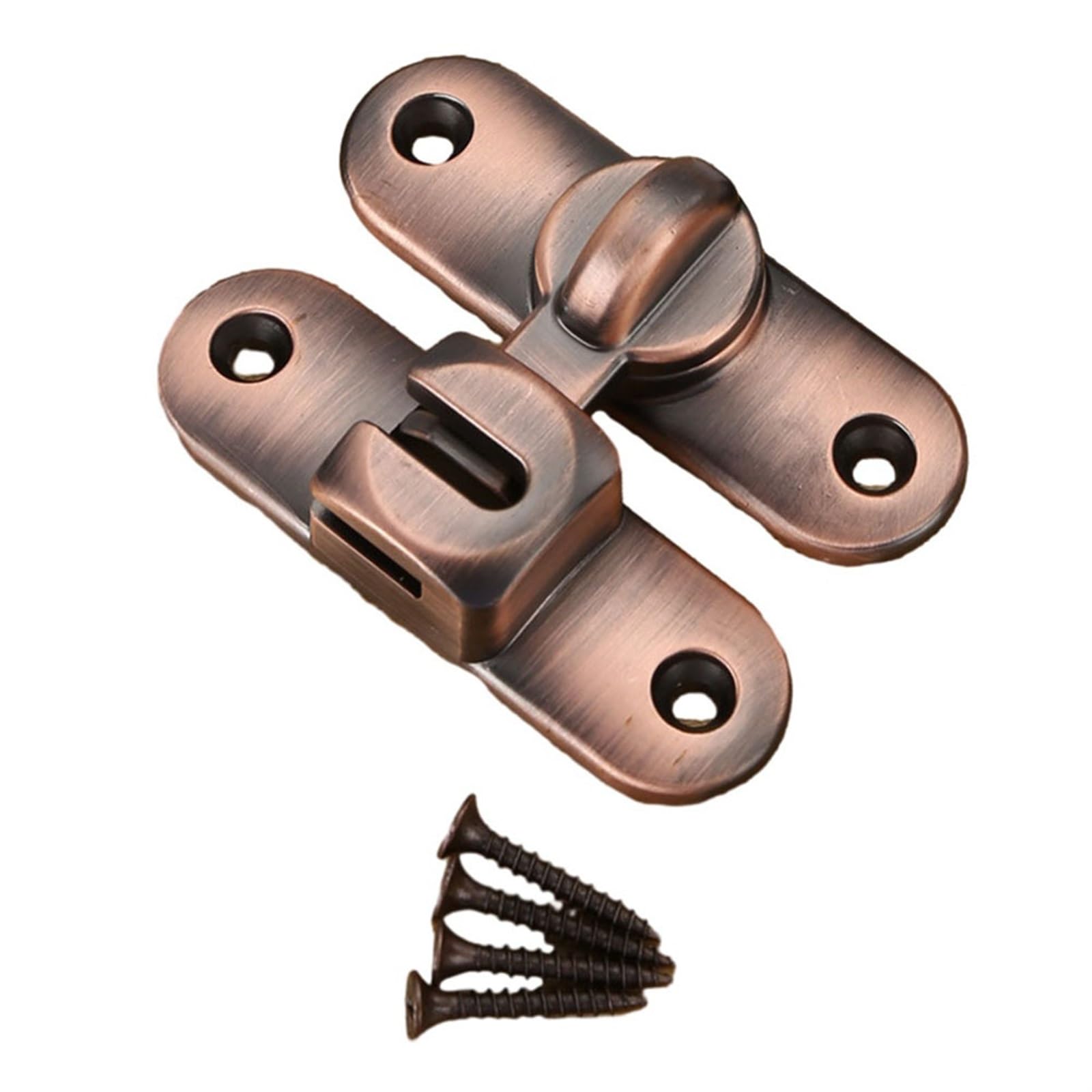 Door Bolt Lock Latch Buckle Sliding Barn Zinc Alloy Right Angle Hasp Hardware Multicolor(Red Bronze)