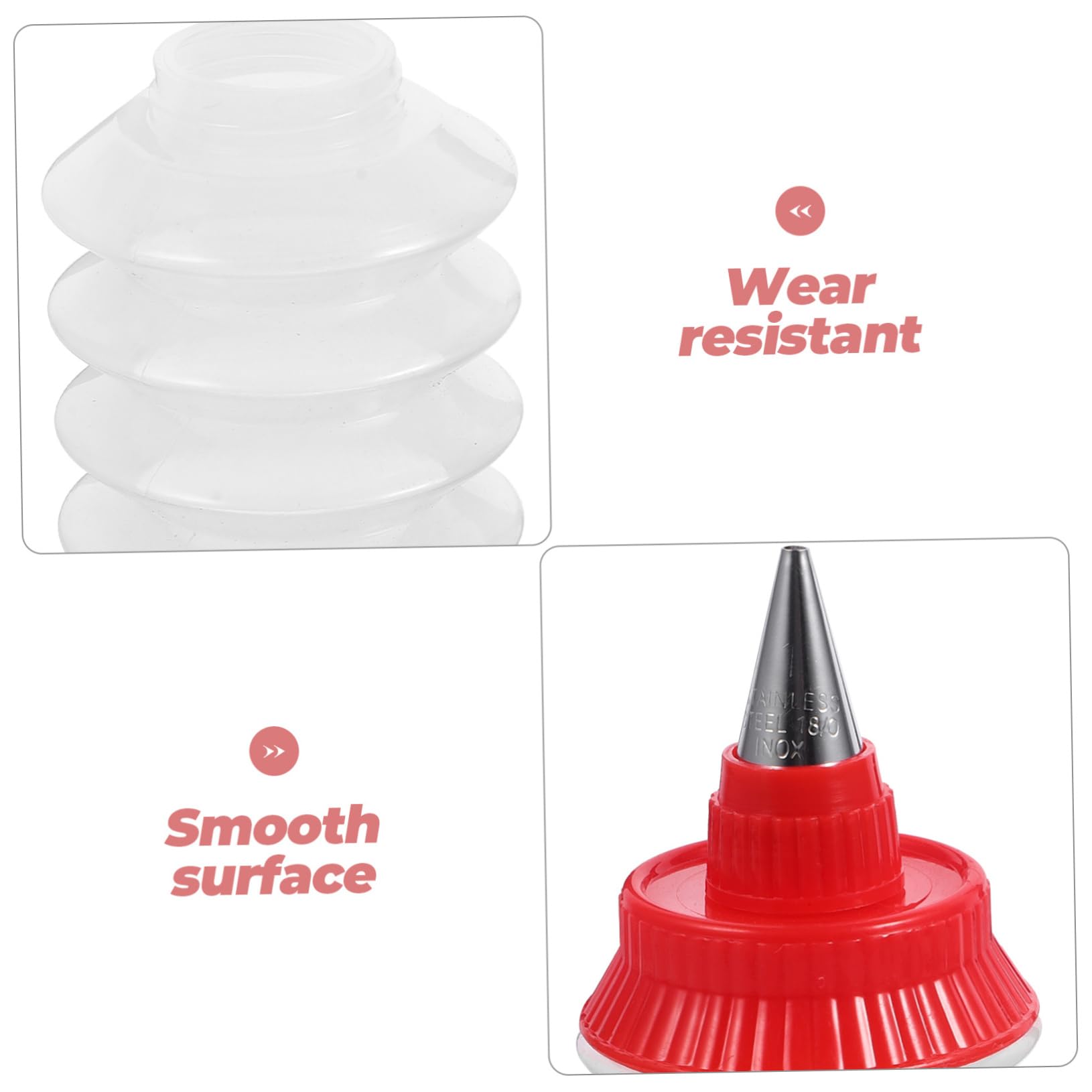 POPETPOP Lot De 2 Bouteilles De Glaçage Souples pour Décoration De Biscuits Et Gâteaux, Plastique Résistant, Réutilisable, Accessoires La Cuisine pour Pâtisserie Détaillée Et Personnalisée