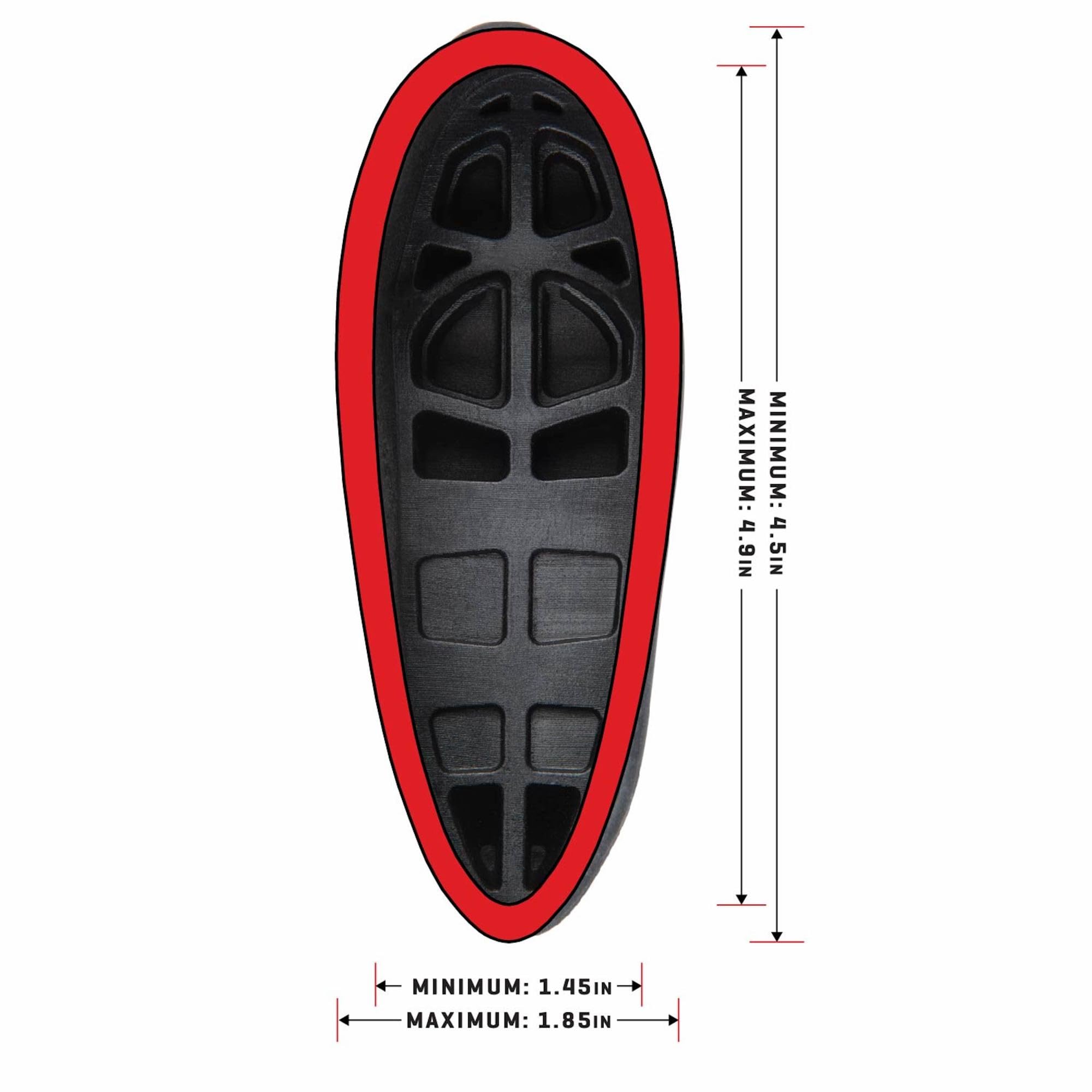 Allen Company Recoil Eraser II Slip-On Pad, Medio, Nero
