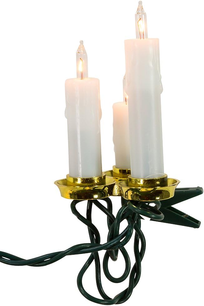 Kurt Adler 14-Light Triple Candle Light Set, 30-inch Length, Multicolor