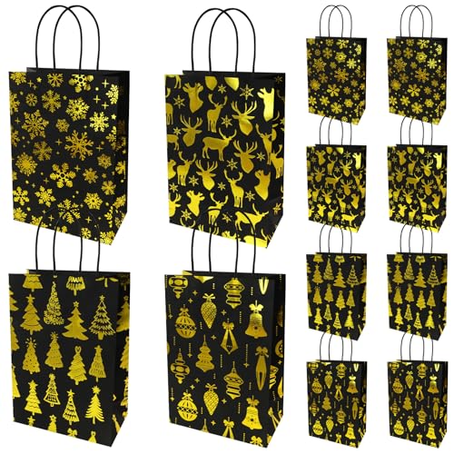 Sacs cadeaux de Noël avec poignées pour emballer facilement vos présents