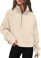 AUTOMET Women's Half Zip Cropped Fleece Pullover Hoodie Sweatshirt Long Sleeve Thumb Hole Fall Y2K Fashion