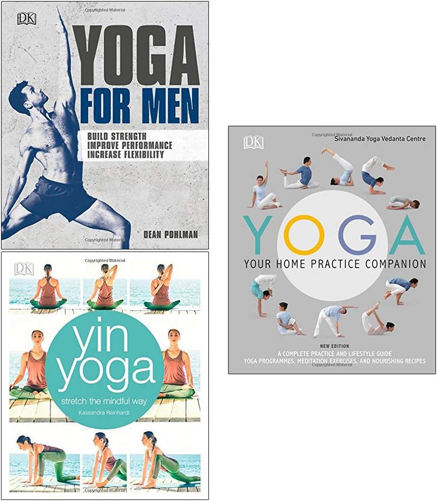 Yoga For Men, Yoga Your Home Practice Companion [Hardcover], Yin Yoga 3 Books Collection Set
