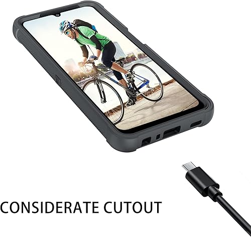 Miniatura 8 de DUEDUE Funda para Samsung A32 5G, grado militar a prueba de golpes, protección contra caídas, cuerpo completo, resistente, con soporte de clip para