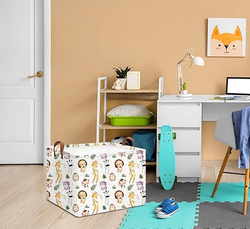 Miniatura 259 de Cesta de almacenamiento rectangular con asas, cesta de almacenamiento plegable, caja de libros, cesta de regalo (calabaza enojada)