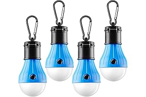 FLY2SKY Rechargeable LED Camping Tent Light 4 Pack