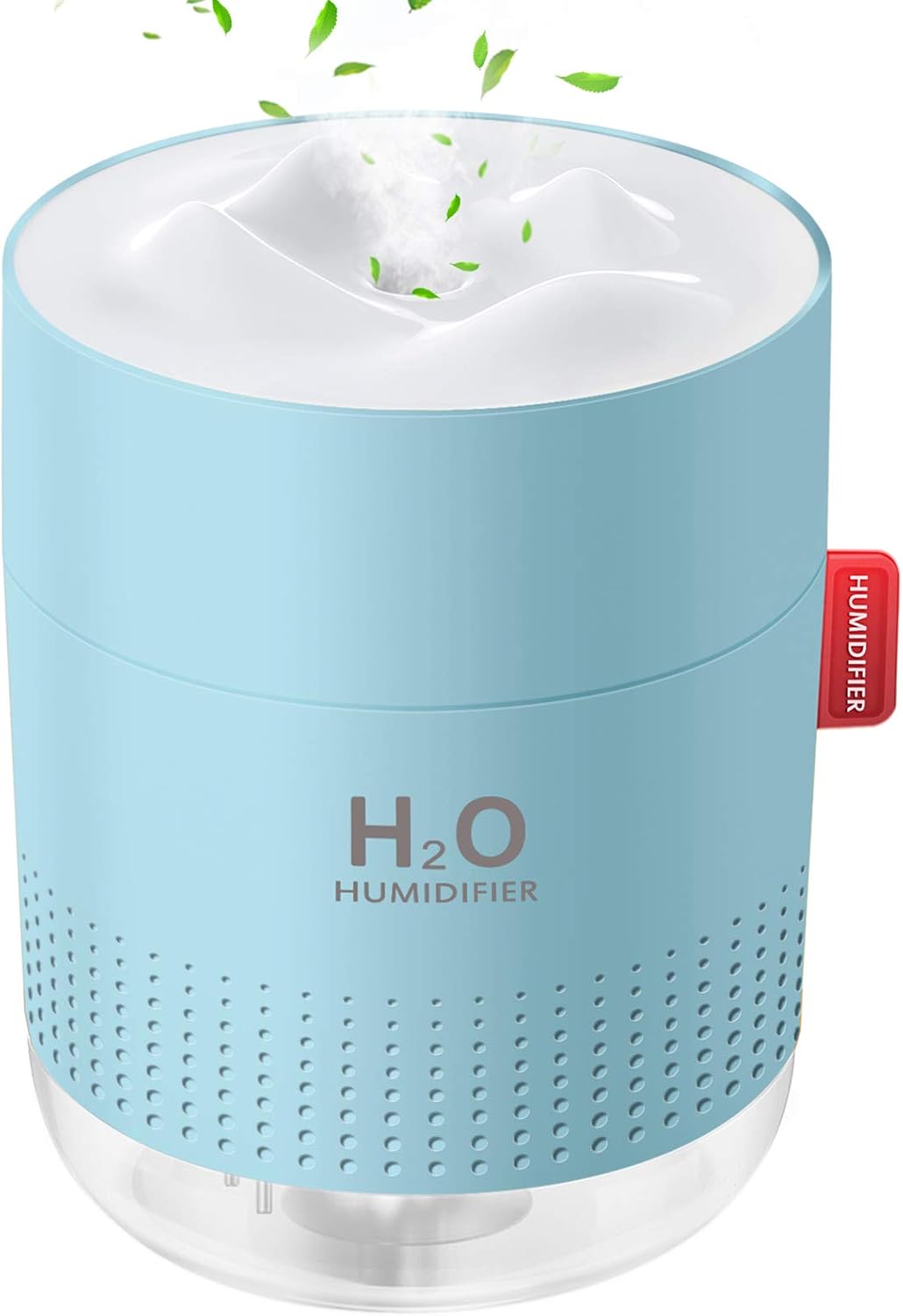 500ml Portable Humidifier, Mini Cool Mist Humidifier with Night Light, USB Personal Humidifier Auto Shut-Off, Ultra-Quiet, 2 Spray Modes, Suitable for Home Baby Bedroom Office Travel (Blue)