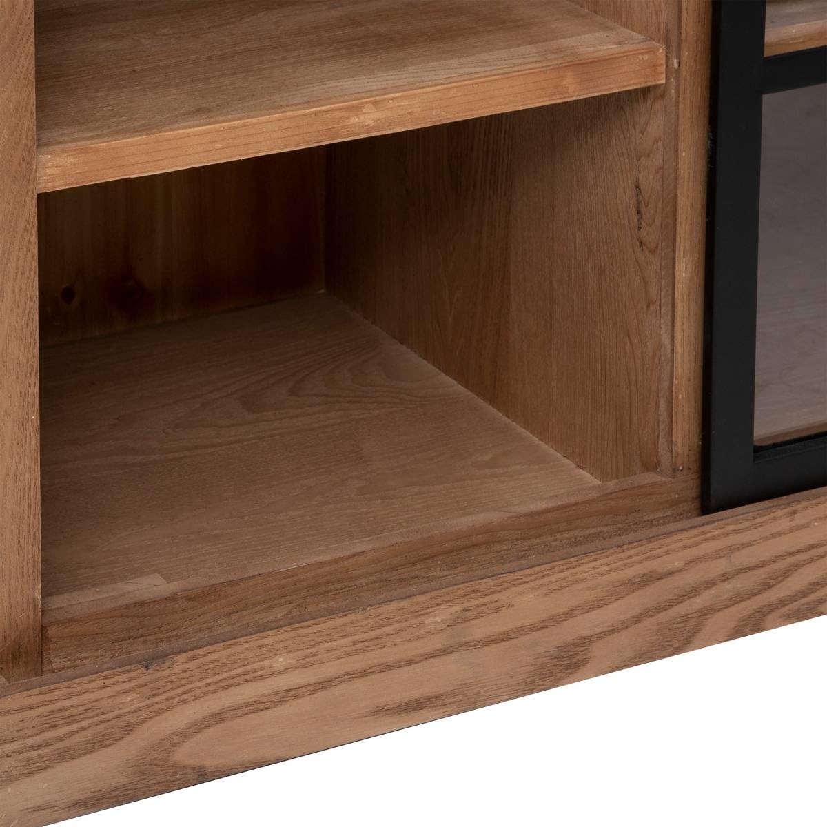 Buffet 1 Porte Danik - Bois & Verre trempé - Atmosphera créateur d'intérieur