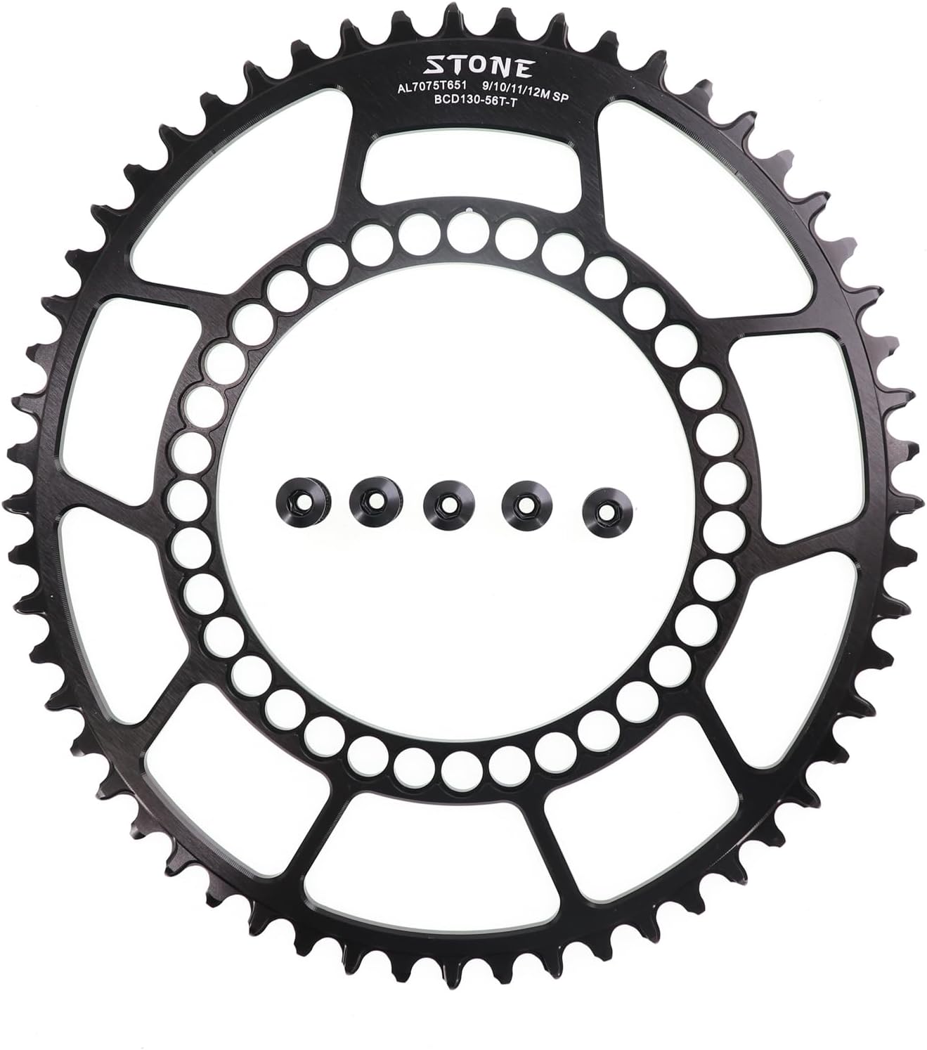 DJC Stone Chainring 130BCD Oval for Brompton Sram Red Shimano 5700 6700 Road Bike Folding Bike 40 42 48 50 52 55 56 58 60T Chain Wheel