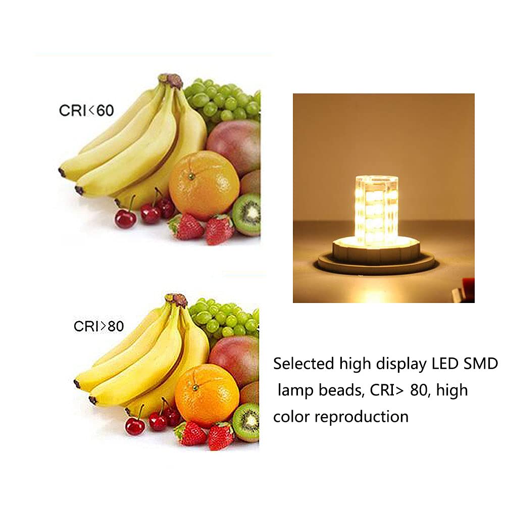 OUKAIDE Lot De 5 G4 Ampoules LED 5W 51 SMD 2835LEDs Lampe LED Blanc Chaud 3000K Super Lumineux Ampoule LED 500LM Angle De Faisceau 360 ° AC220-240V