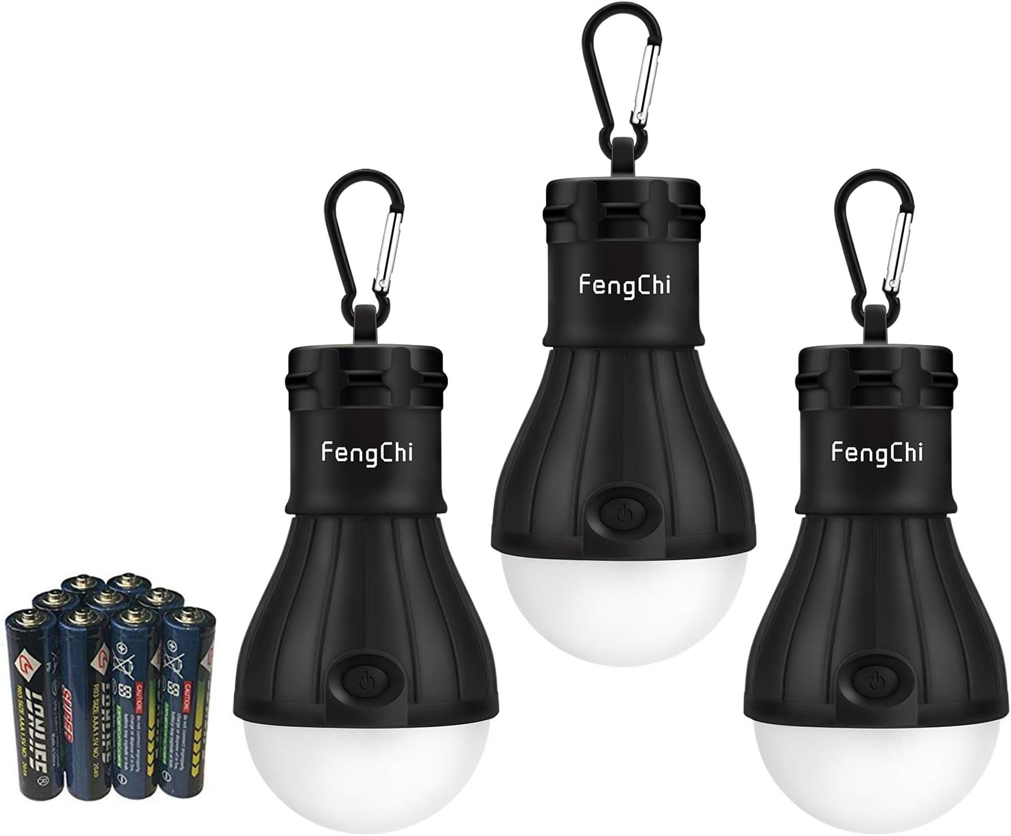 LED Camping Lantern, [3 Pack] Portable Outdoor Tent Light Emergency Bulb Light for Camping,Hurricane, Storm, Outage.