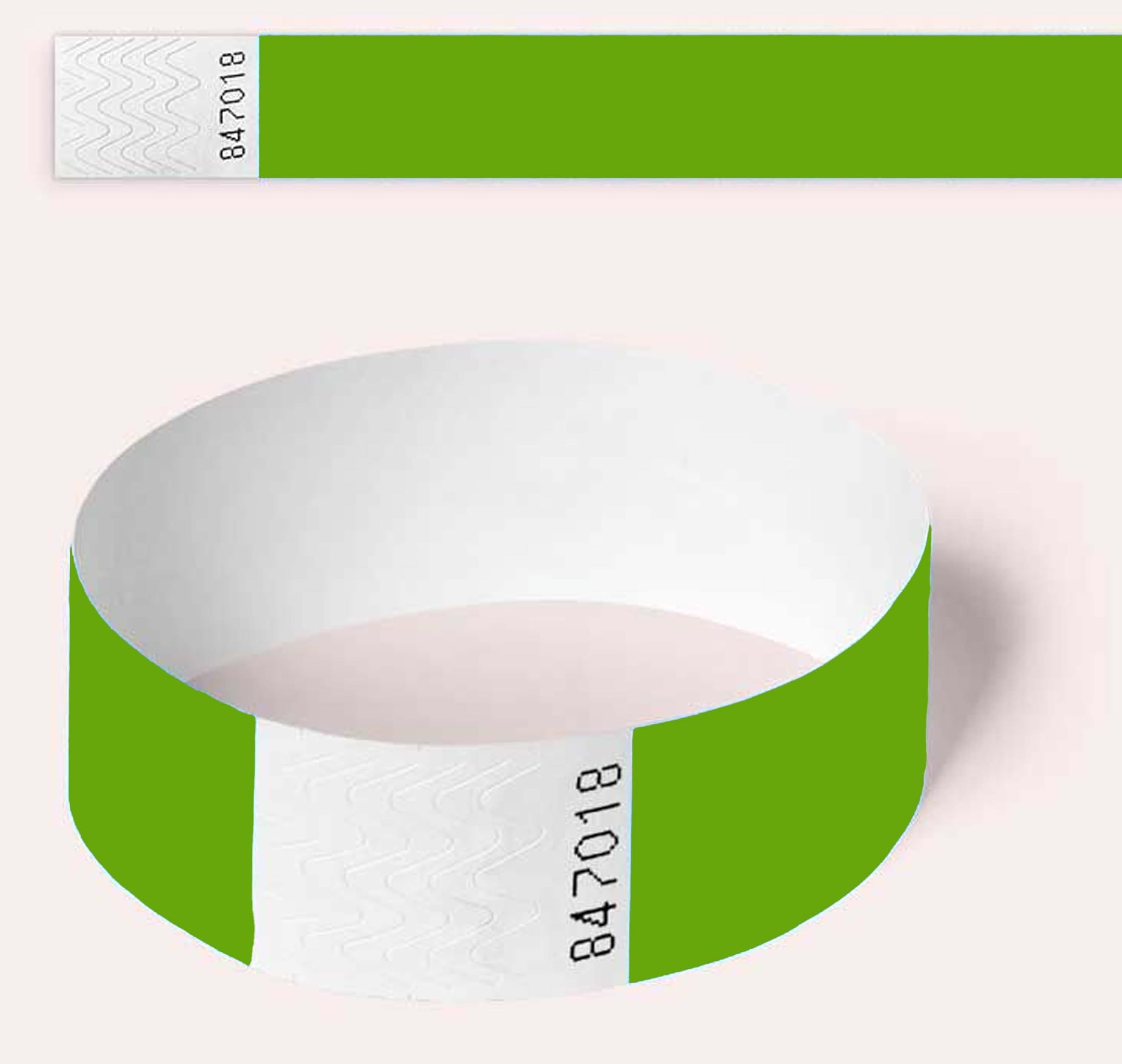 Event identification paper wristbands TYVECK 19 * 25 mm (Green, 1000)