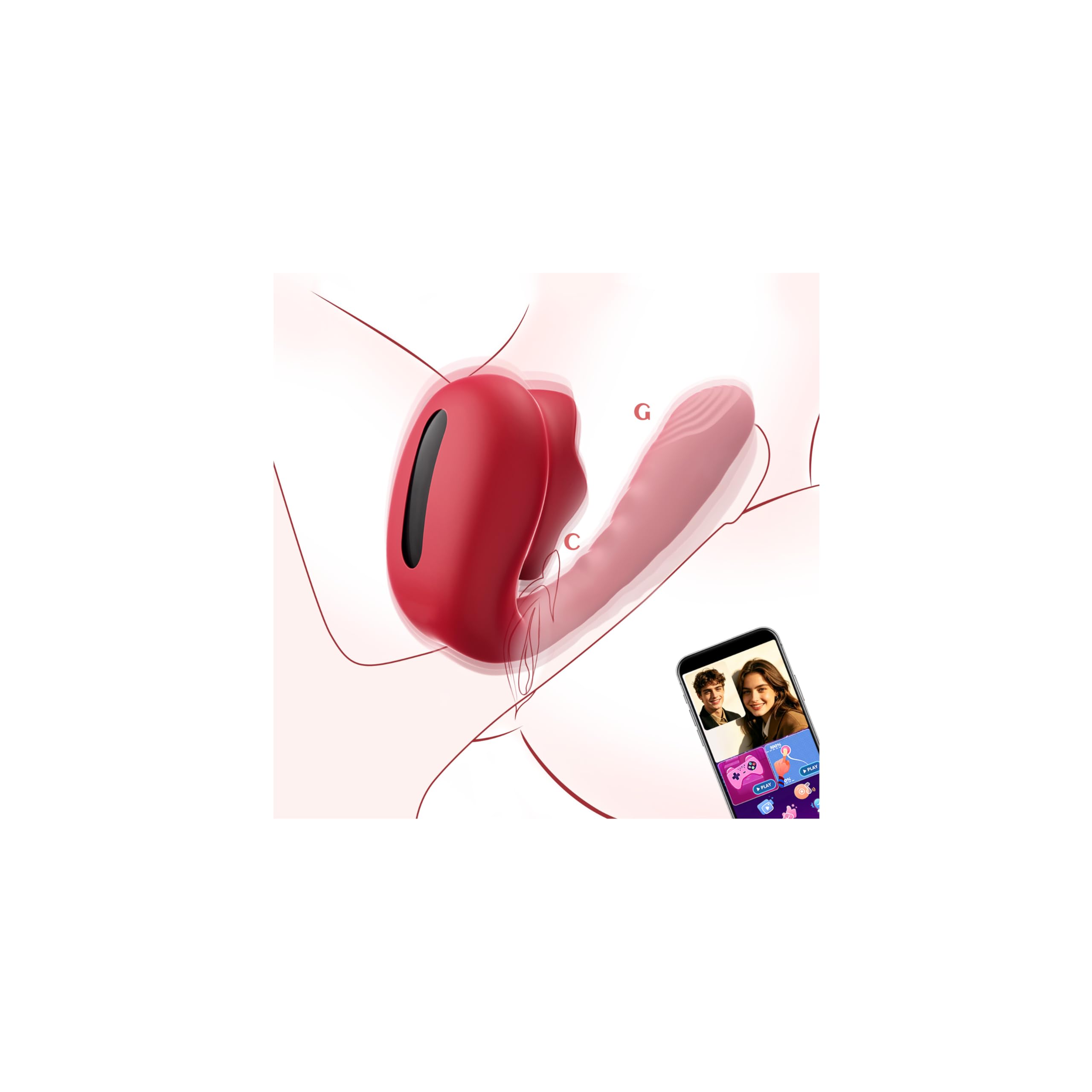 Rosen Vibrator KI-Steuerung Sex Spielzeug für die Paare Frau, 9 Modi Vibratorensets für Frauen Klitoris Stimulator, Tagnaff Vibration für Frauen Leise Sexspielzeug Extrem Sex Toys mit App