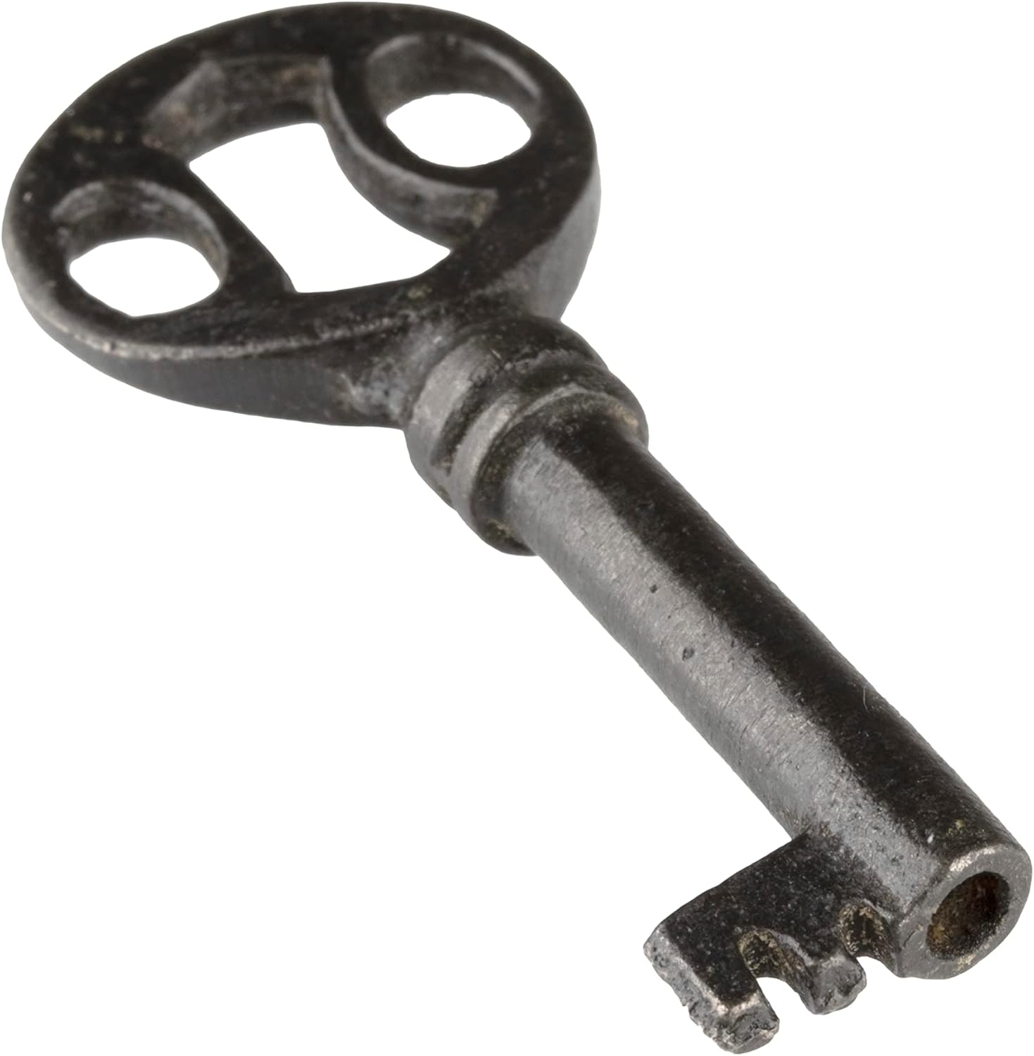 UNIQANTIQ HARDWARE SUPPLY Steel Skeleton Key for Cabinet, Grandfather Clock Doors, Dresser Drawers - Hollow Barrel Key Replacement - Antique Skeleton Keys for Furniture | SK32-S