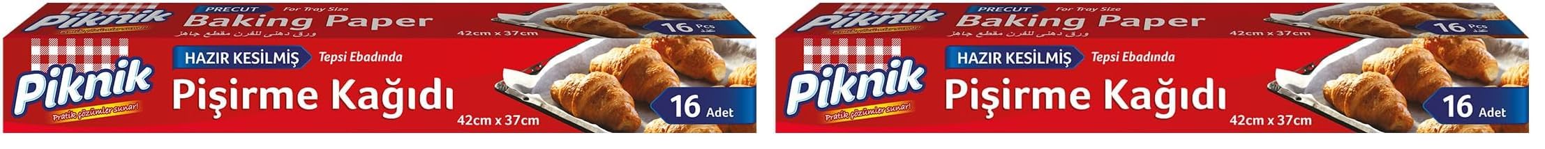 Piknik Gıda Ambalaj Pişirme Kağıdı Hazır Kesilmiş 16 Adet 1455 2li paket