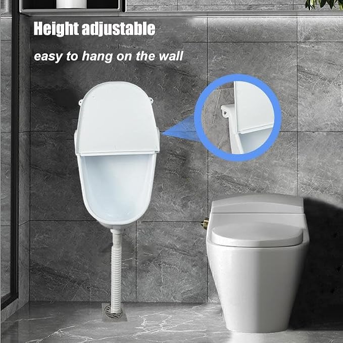 Orinal plástico para hombre para montaje en pared con tapa miniatura 7