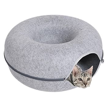Amazon | ozgram キャットハウス ドーナツ型 ドーム型 フェルト