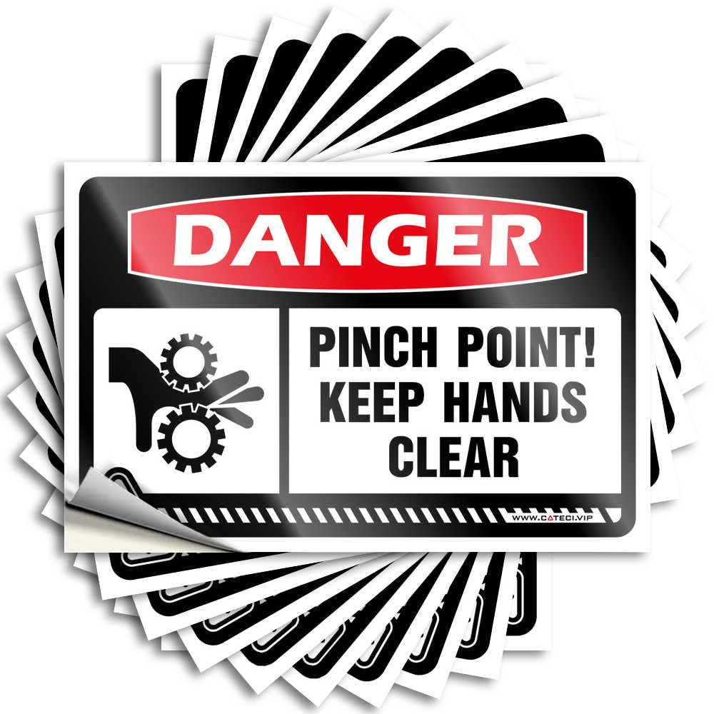 Label Funny Garage for Man Magnetic Car Waterproof Coating: Danger Pinch Point Keep Hands Clear and Humorous Game & Water Bottle Stickers Adults(20X30CM-1Pcs)